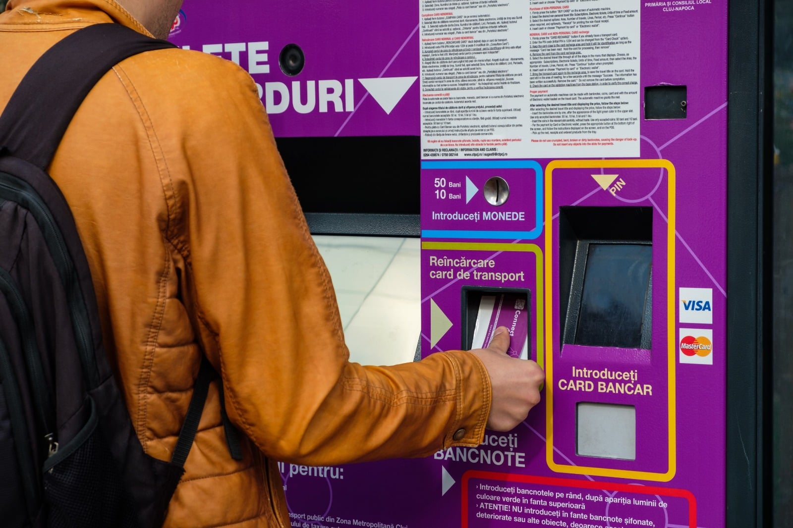automat de bilete transport publci cluj