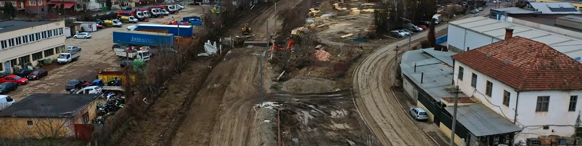 șantier calea ferată Cluj Oradea 23 februarie Pro Infrastructura