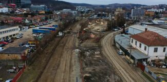 șantier calea ferată Cluj Oradea 23 februarie Pro Infrastructura