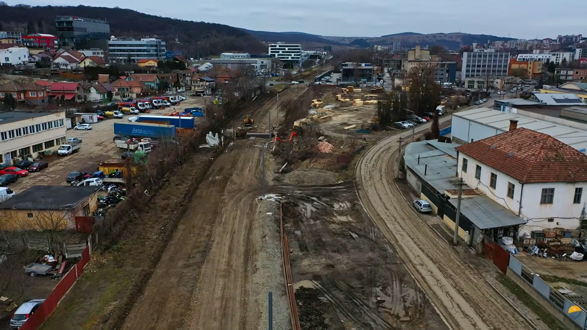 șantier calea ferată Cluj Oradea 23 februarie Pro Infrastructura