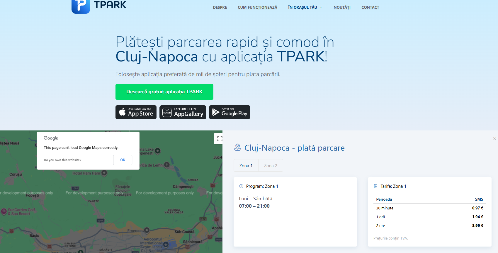 aplicatie parcare cluj