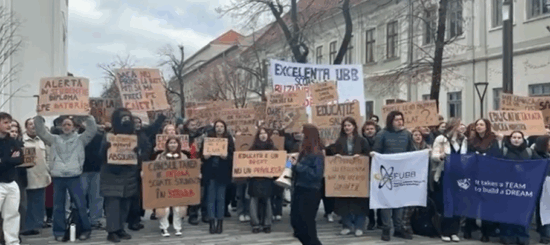 proteste cluj 25 februarie ubb studenti