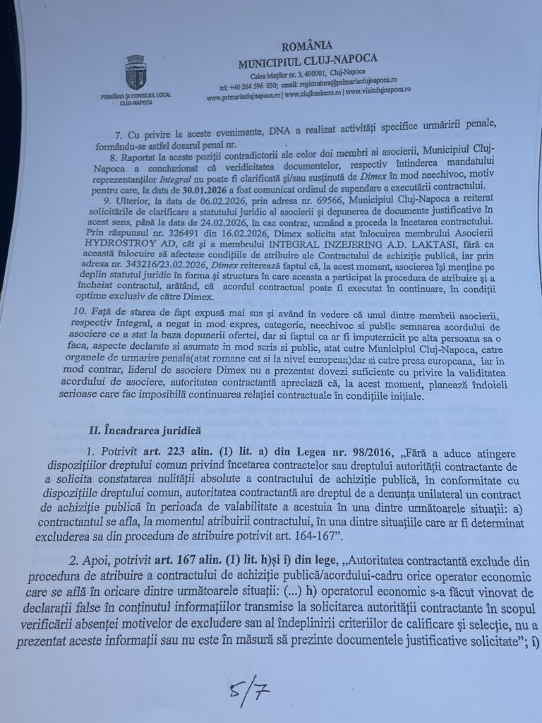 rezilierea contract centura