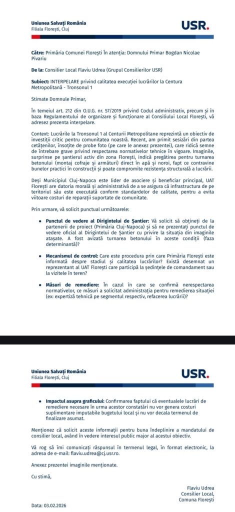 lucrari centura in noroi cluj centrua metropolitana flroesti dn1