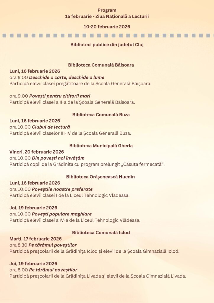 program ziua lecturii 