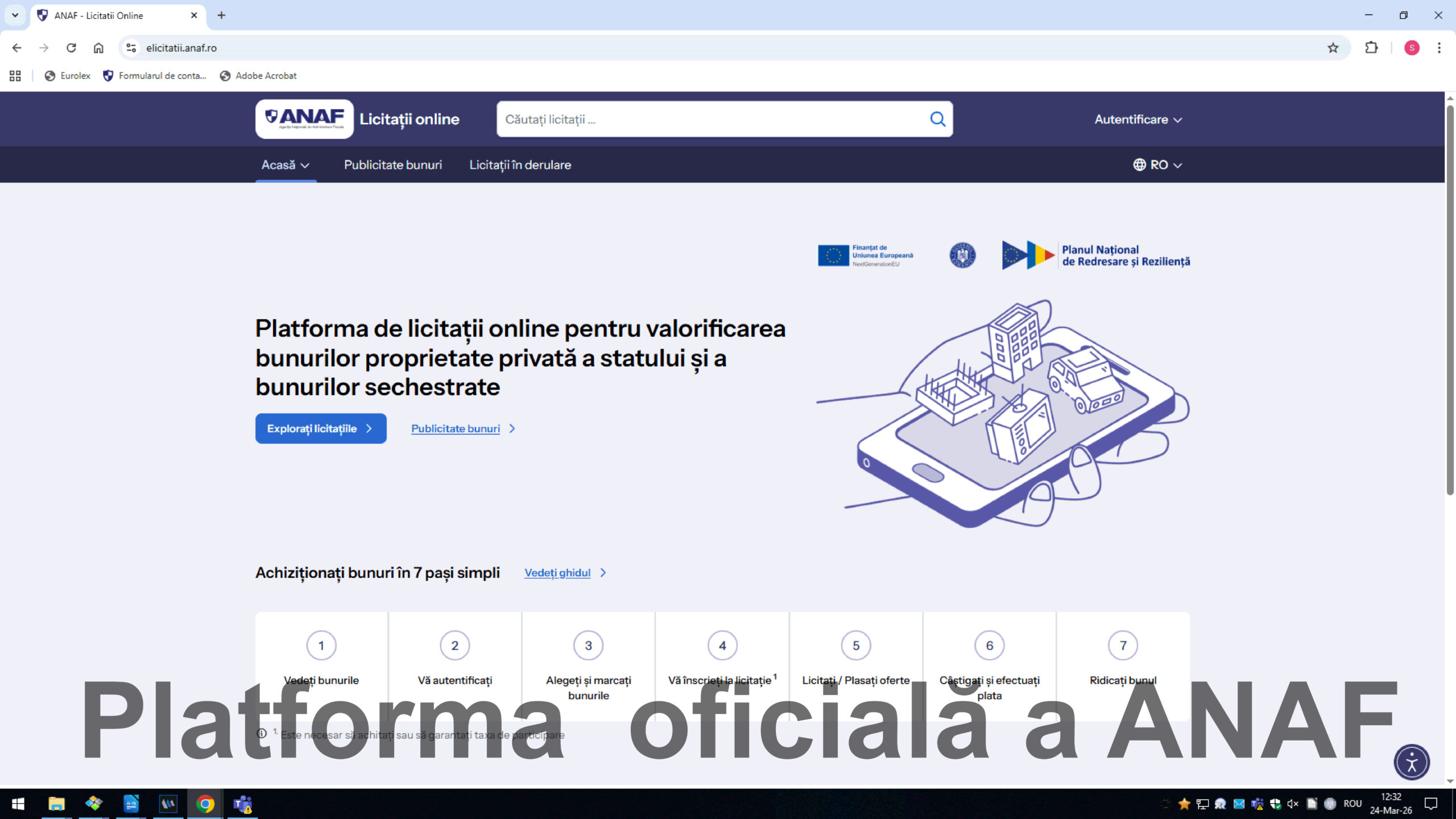 ANAF, platforma licitatii bunuri conficate