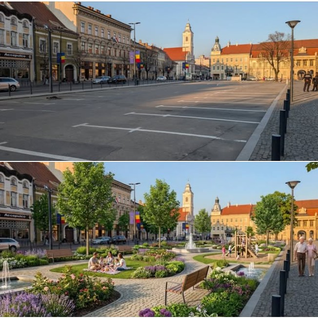 piata unirii cluj parcare si randare cu ai