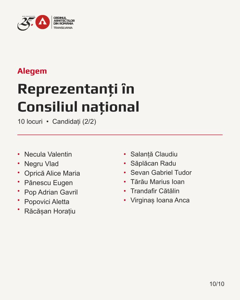 alegeri arhitecti consiliul national