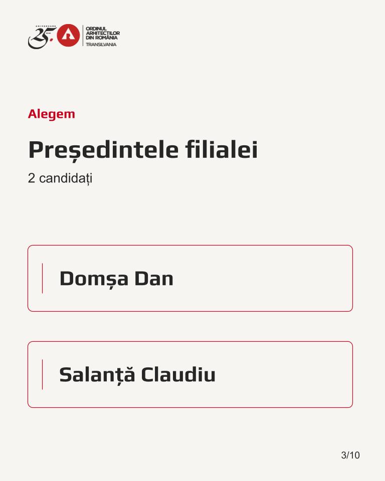 alegeri ordinunul arhitectilor din romania filiala transilvania 30 aprilie 2026 candidati