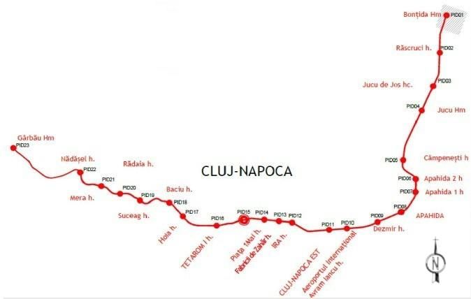 traseu tren metropolitan