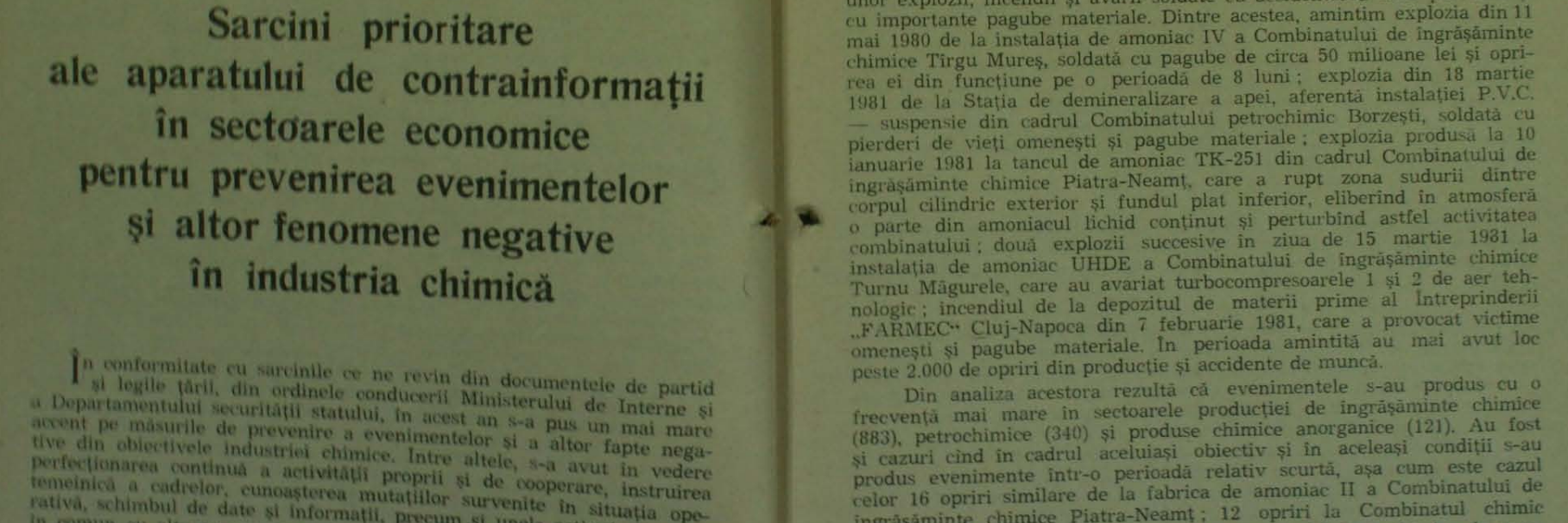 farmec incendiu revista securitatea