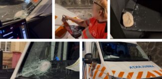 ambulanta atacata in comuna recea cristur cluj