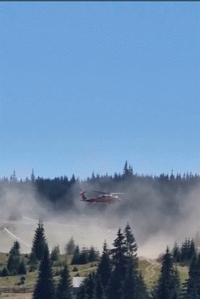 incendiu marisel pompieri elicopter stiri cluj