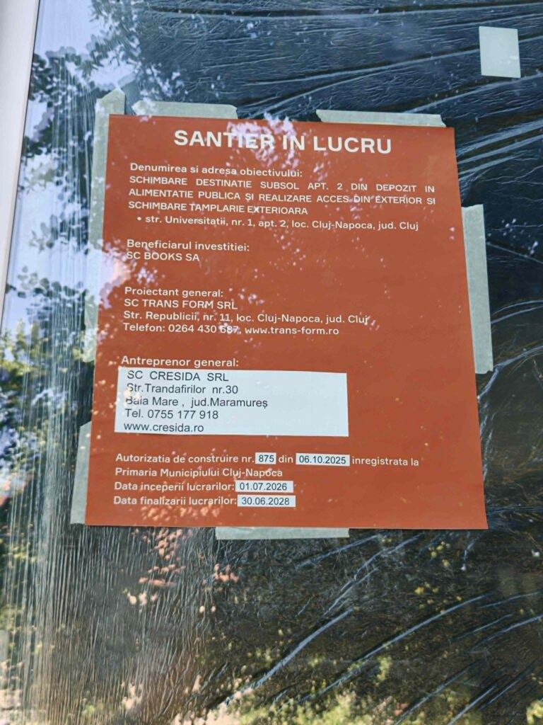 santier libraria universitatii cluj 