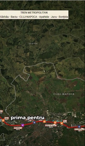 tren metropolitan cluj harta