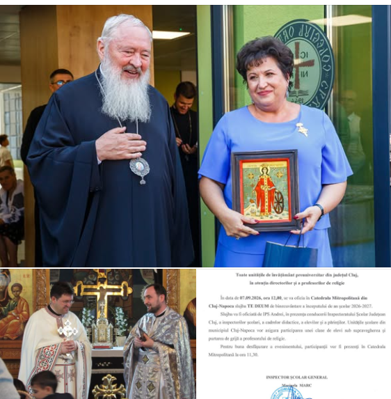 mitropolitul andrei andreicut si sefa ISj Cluj marinela marc