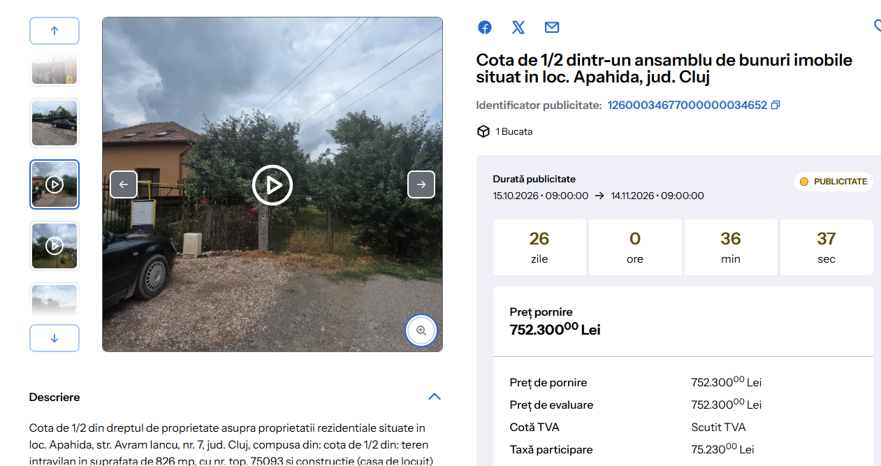 licitatie apahida anaf