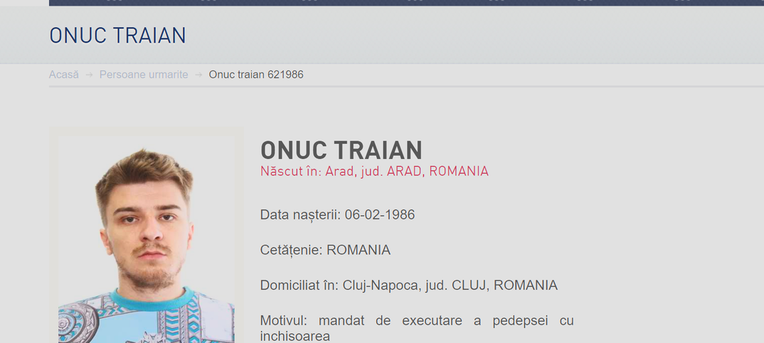 traian onuc politia romana persoane cautate